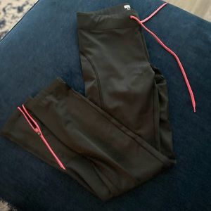 Black Legging w/ Pink Tie String